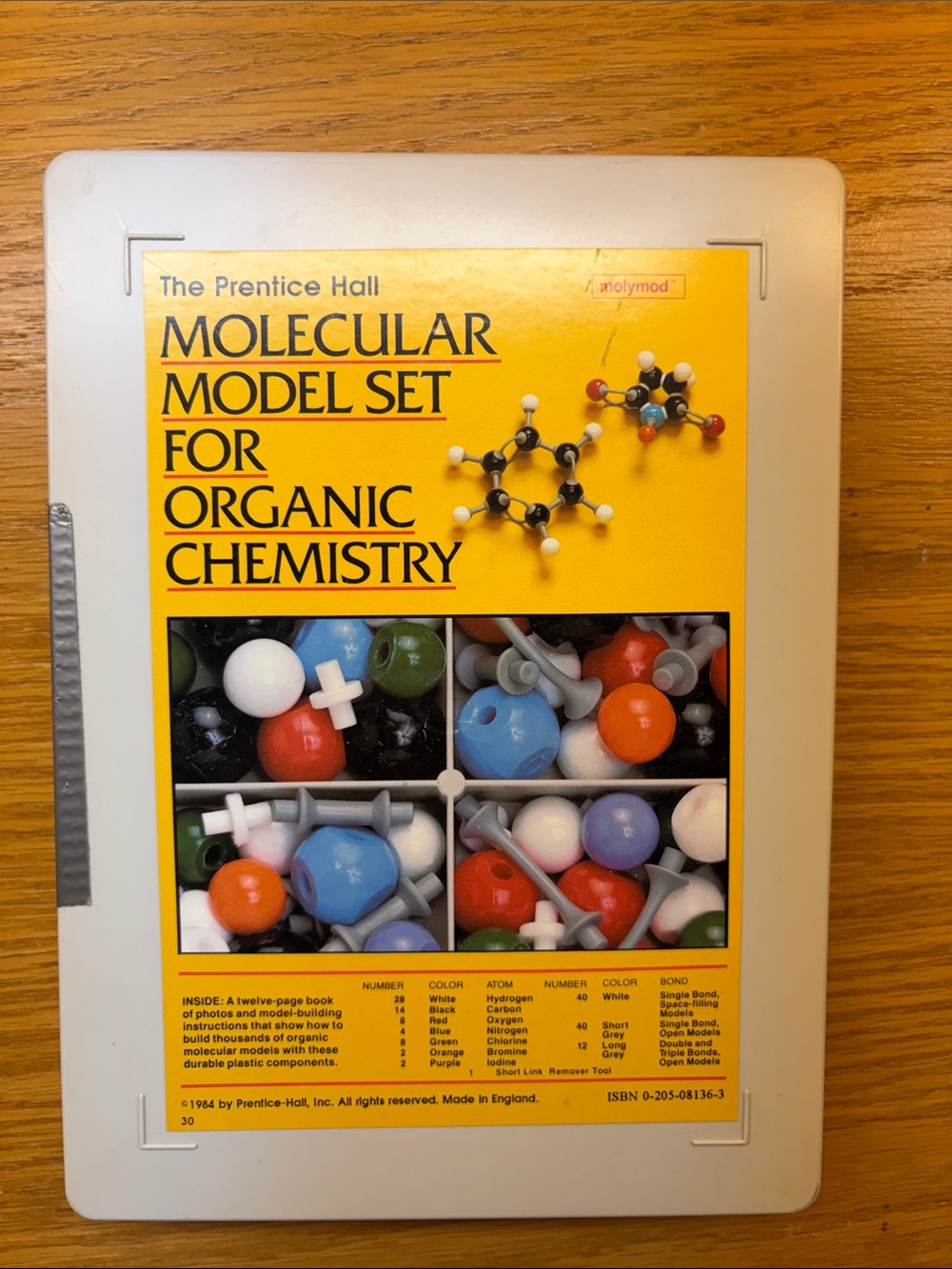 Prentice Hall Molecular Model Set for Organic Chemistry - Yellow Cover